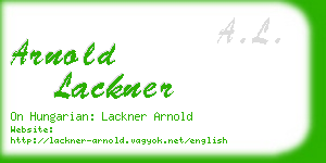 arnold lackner business card